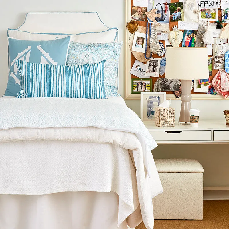 White with Sky Pipe Headboard