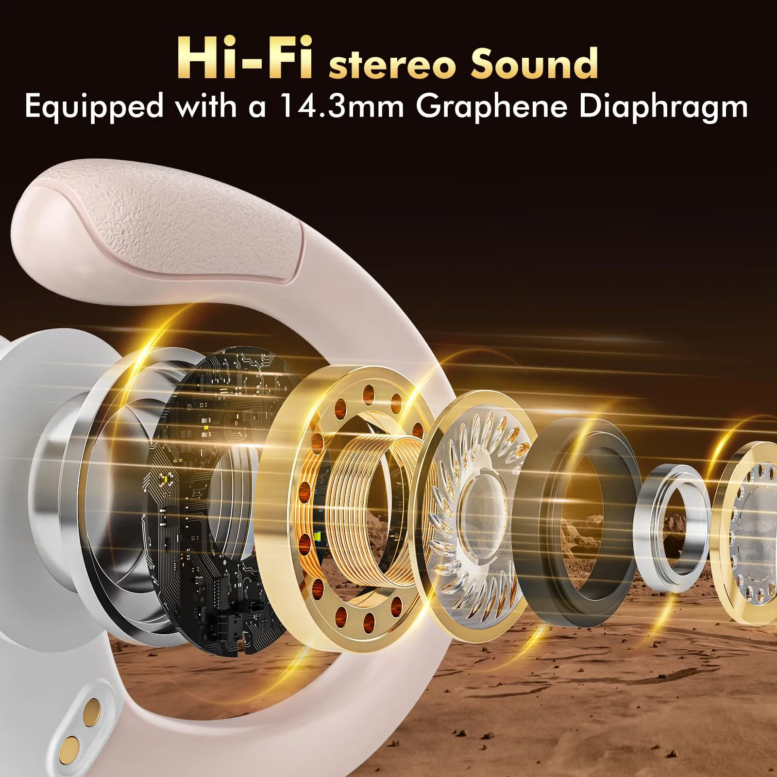 Wireless Earbuds, Sports Bluetooth Headphones, Ear Buds with 80hr Playtime, Noise Canceling, LED Power Display, IPX7 Waterproof Earphones for Workout/Running Black