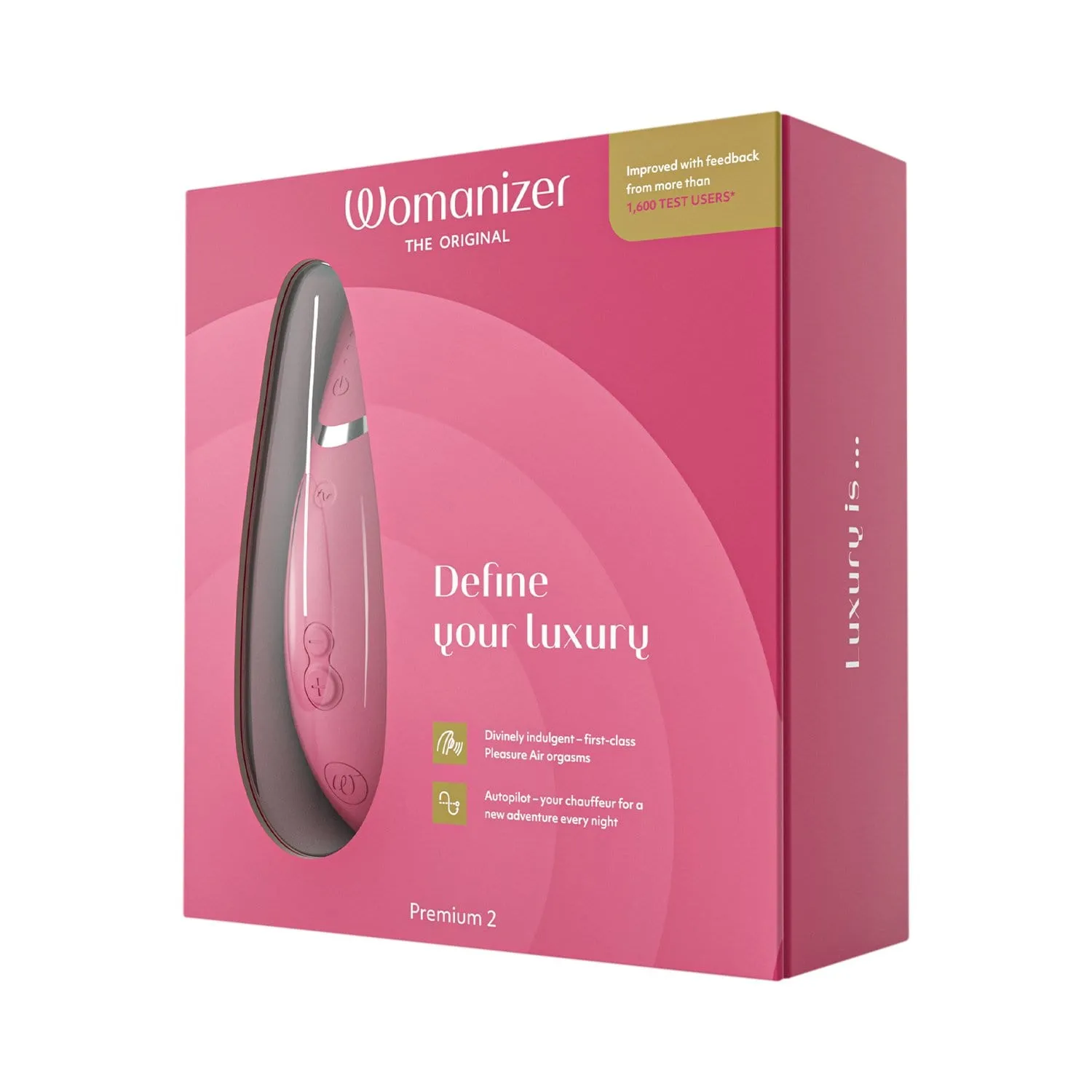Womanizer - Premium 2 Silicone Rechargeable Clitoral Stimulator 5 Colors