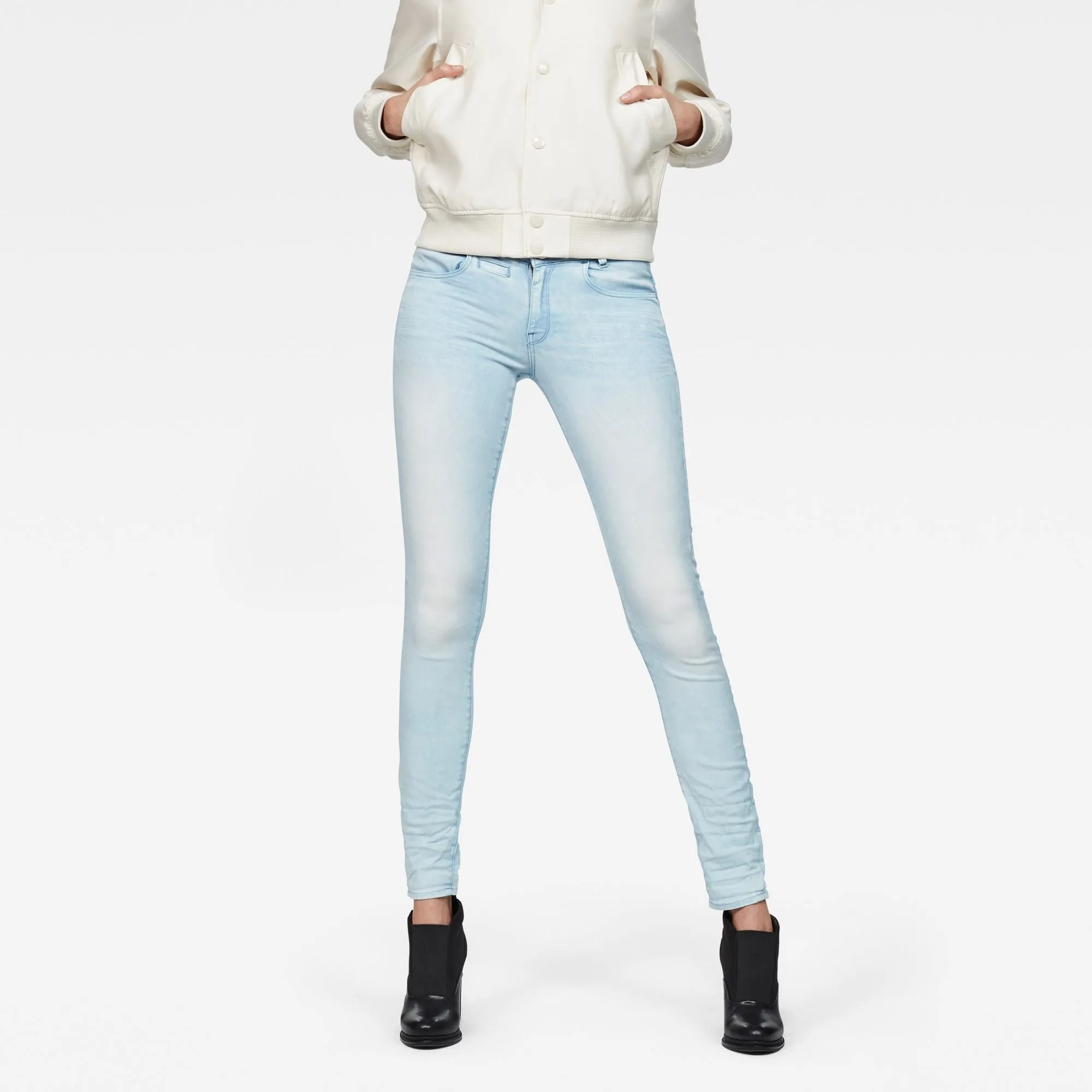 Woman’s  D-Staq 5-Pocket Mid Skinny Sea Color