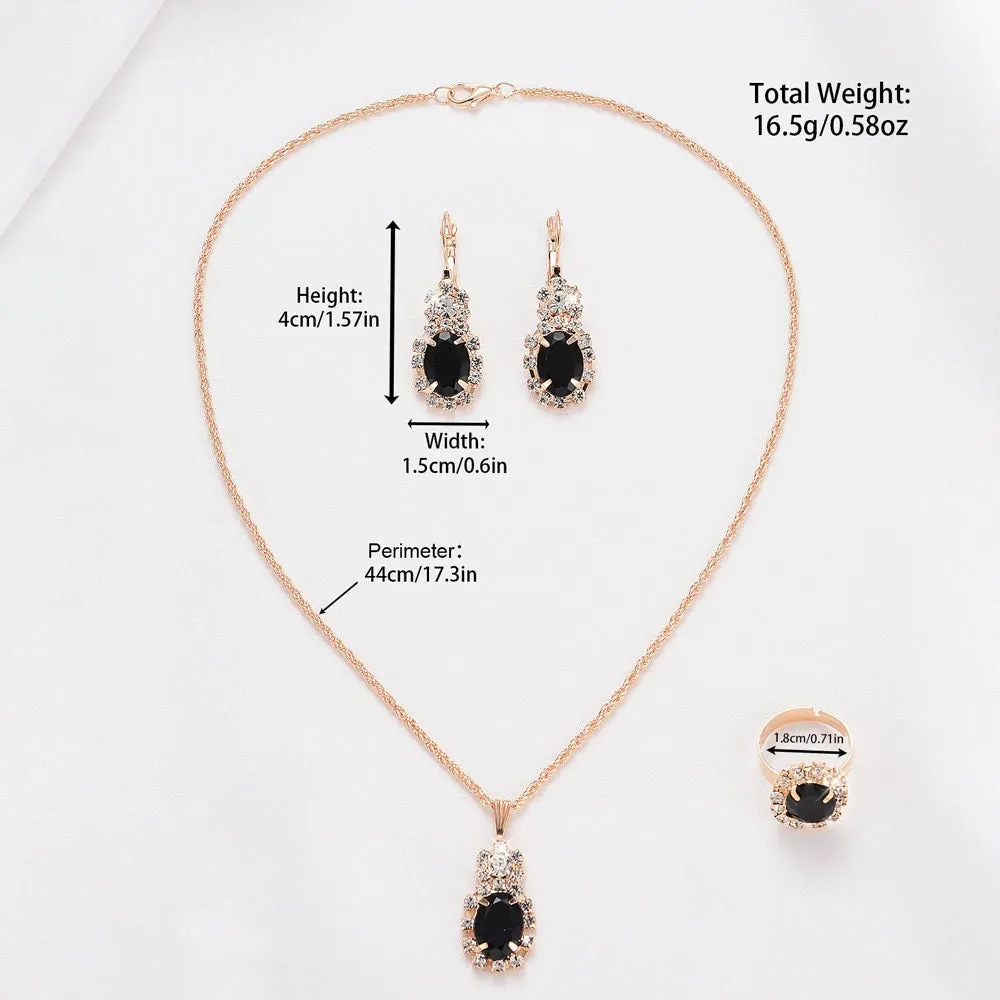 Women's 5-Piece Rhinestone Quartz Wristwatch Bracelet