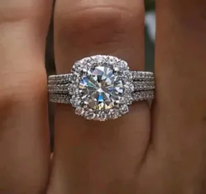 Women's Fashion Jewelry Silver Cubic Zirconia Luxury Ring Engagement Size 7