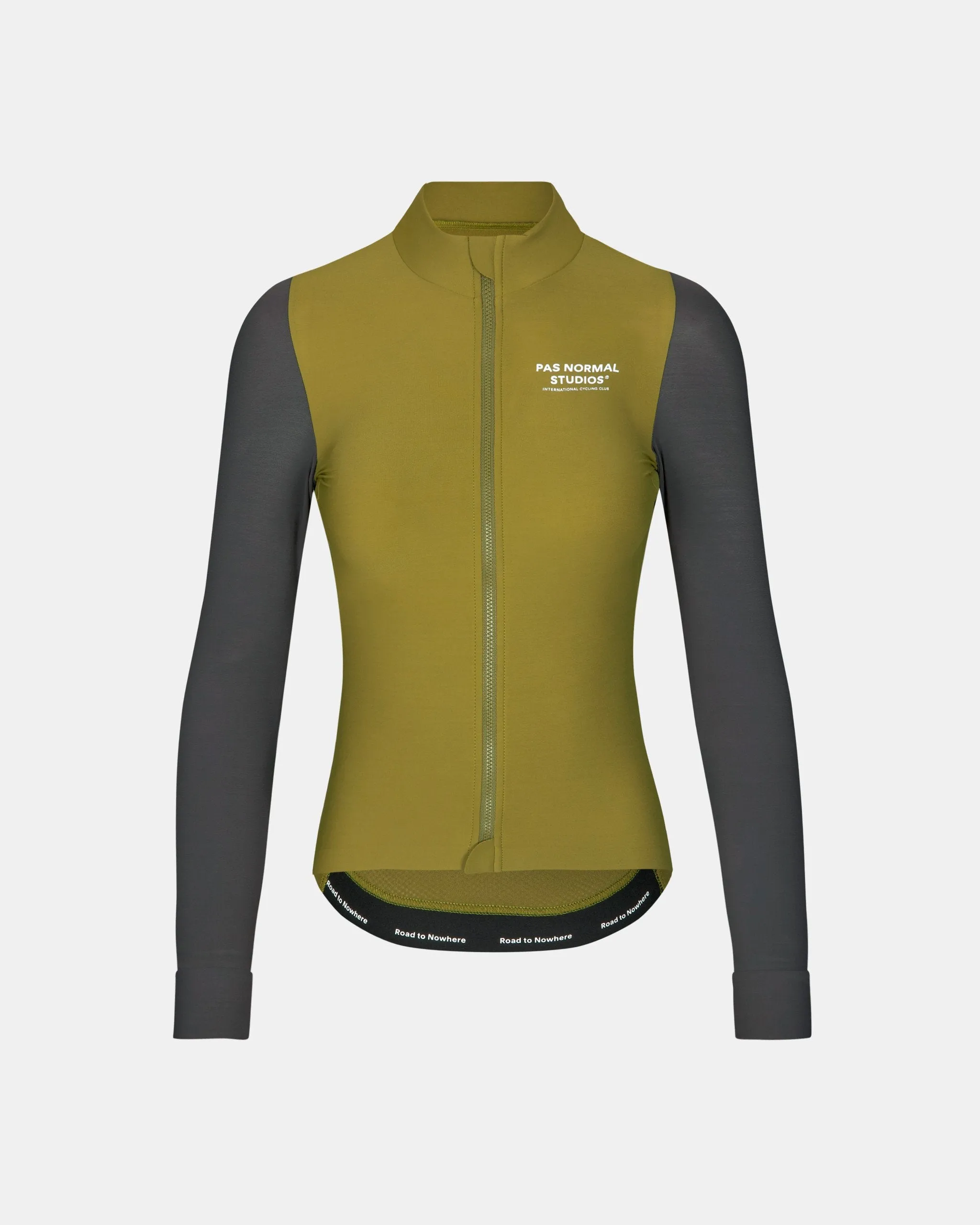 Women's Mechanism Long Sleeve Jersey - Deep Grey / Green