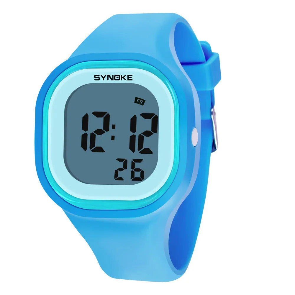 Women's Silicone LED Light Digital Sport Wrist Watch