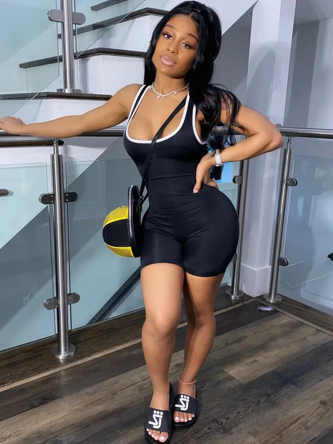 Women's Sleeveless Bodycon Romper