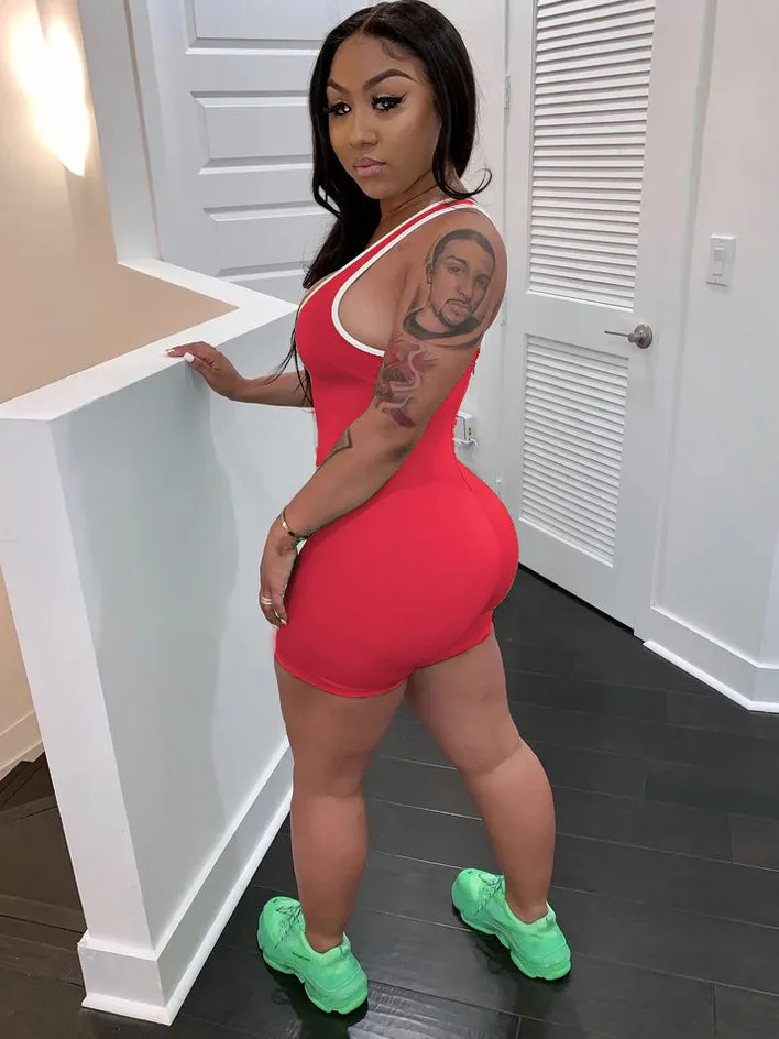 Women's Sleeveless Bodycon Romper