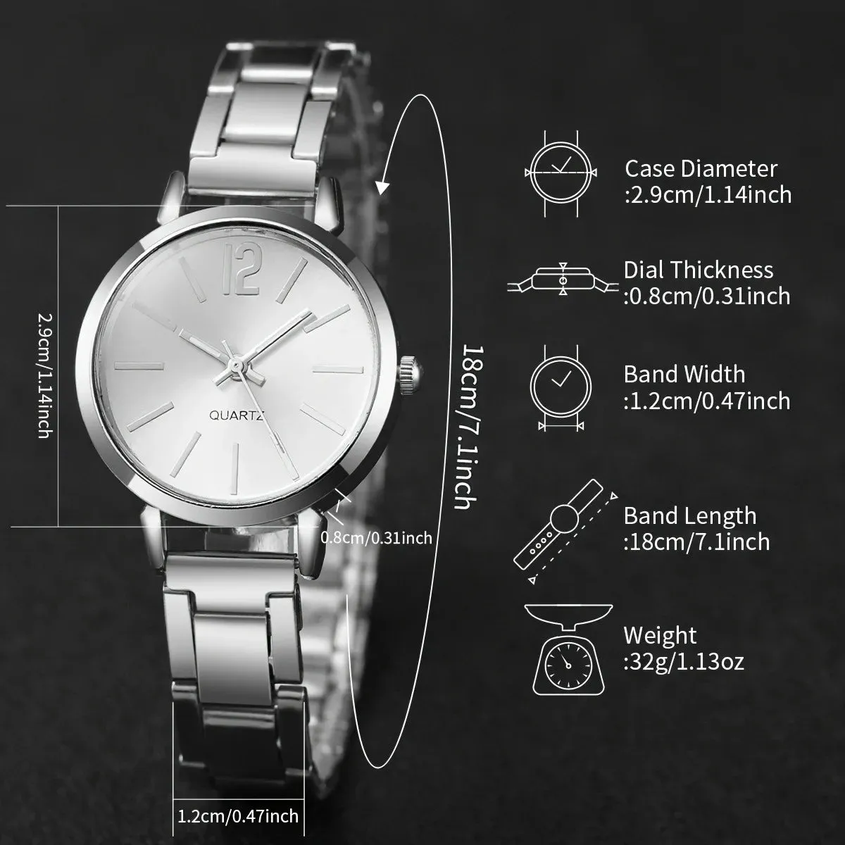 Women's Steel Strap Quartz Wrist Watch