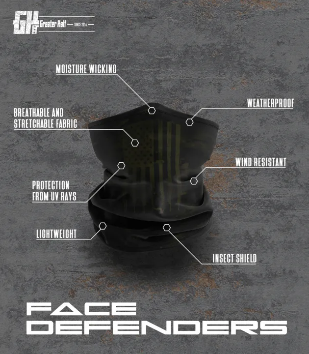 Woodland Digital Camo Face Defender