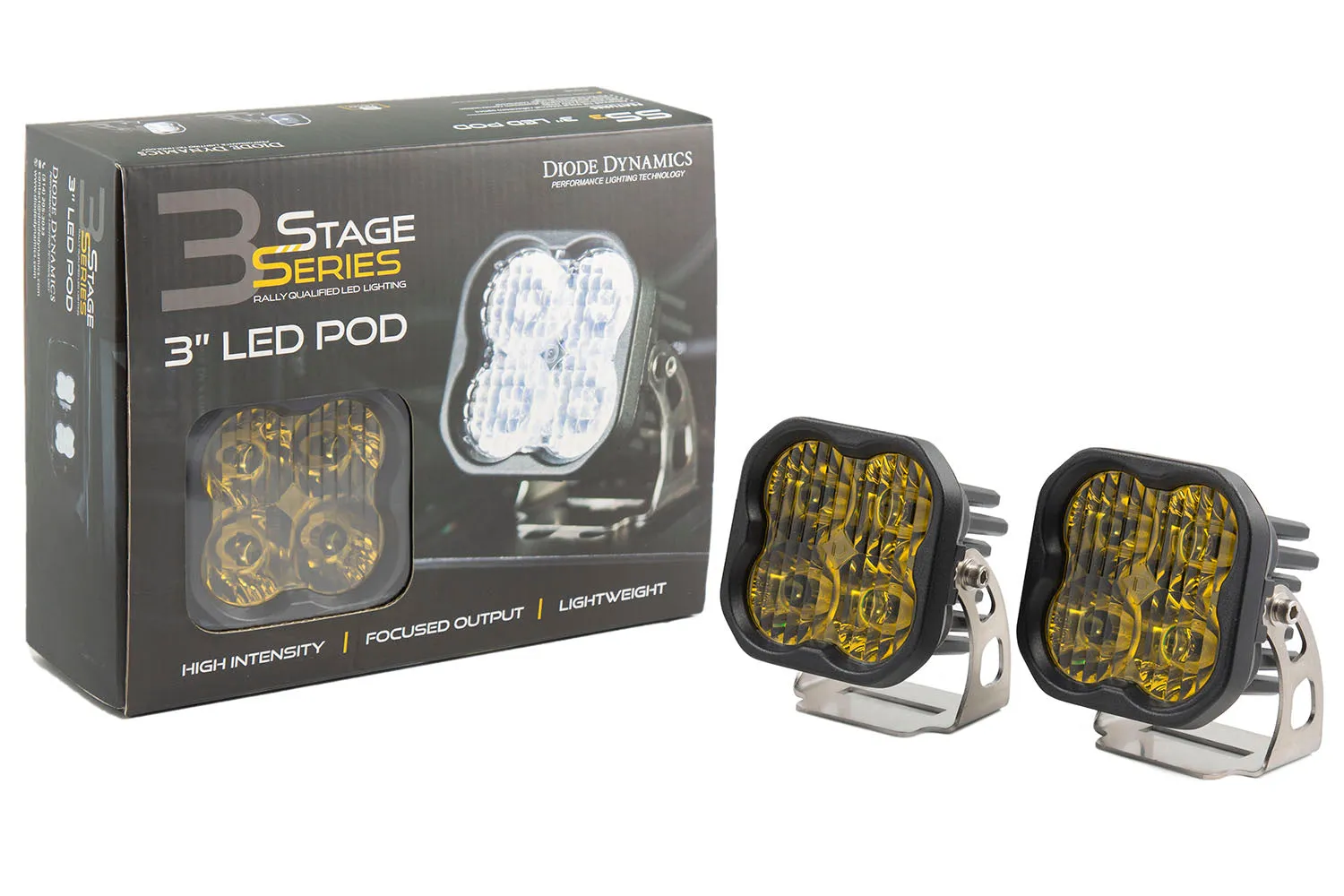 Worklight SS3 Sport Yellow SAE Fog Standard Pair Diode Dynamics