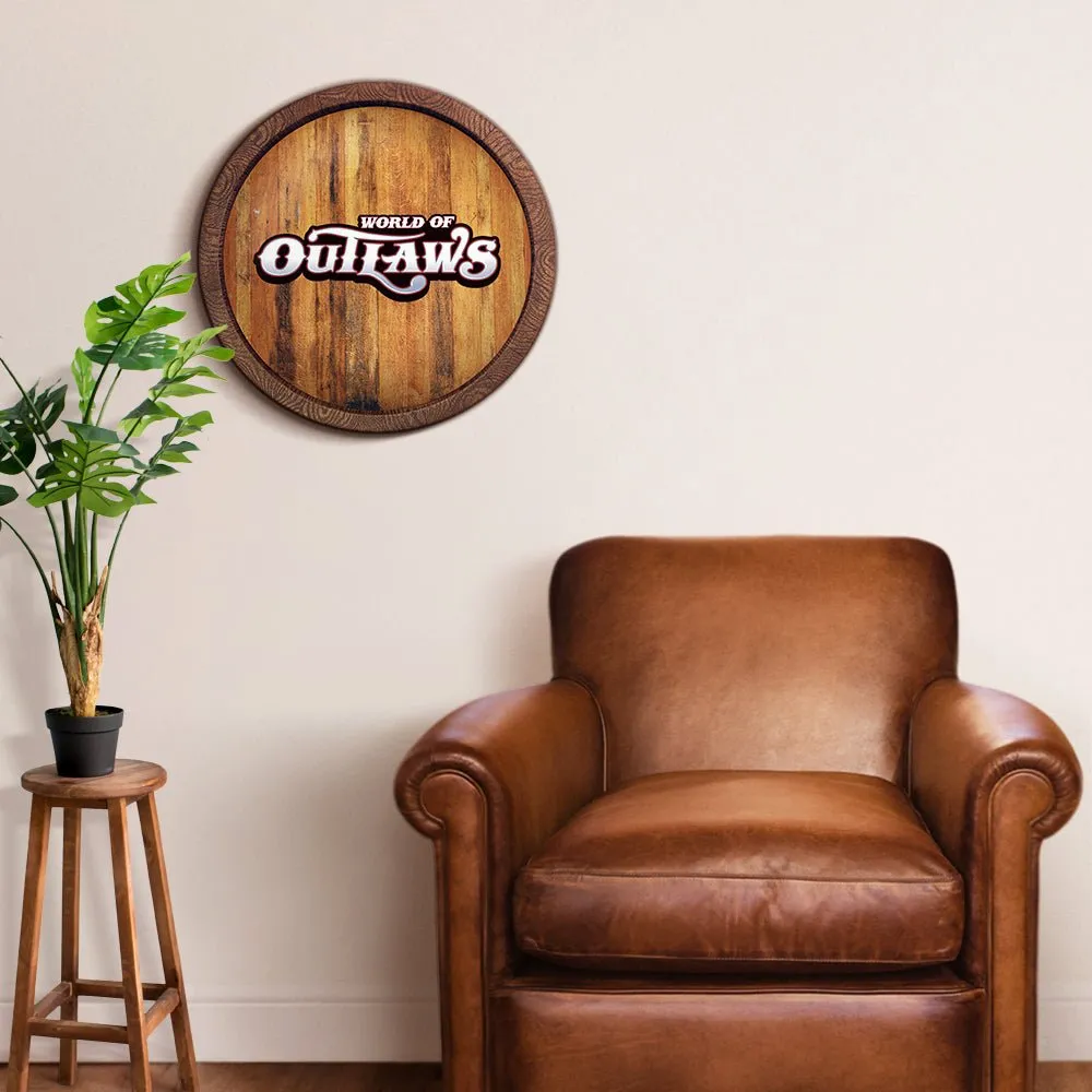 World of Outlaws: "Faux" Barrel Top Sign