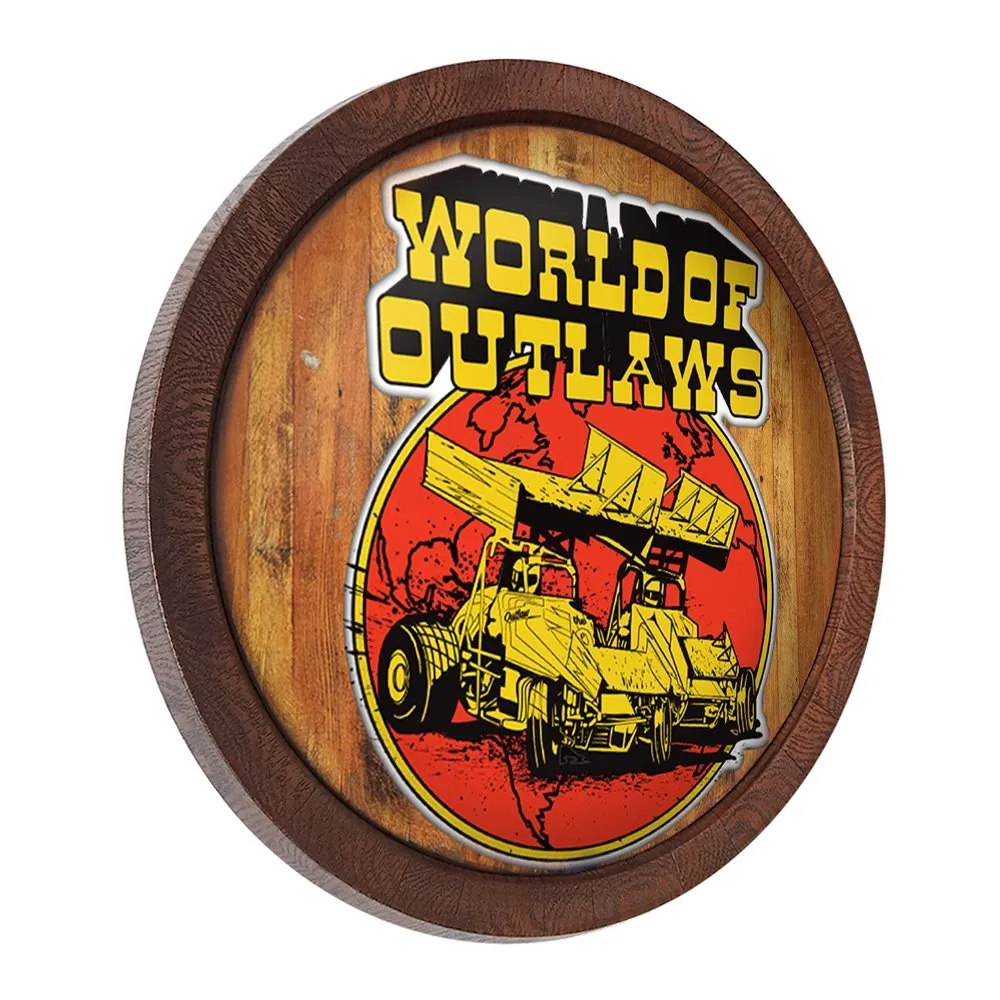 World of Outlaws: Throwback - "Faux" Barrel Top Sign