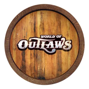 World of Outlaws: Weathered "Faux" Barrel Top Sign