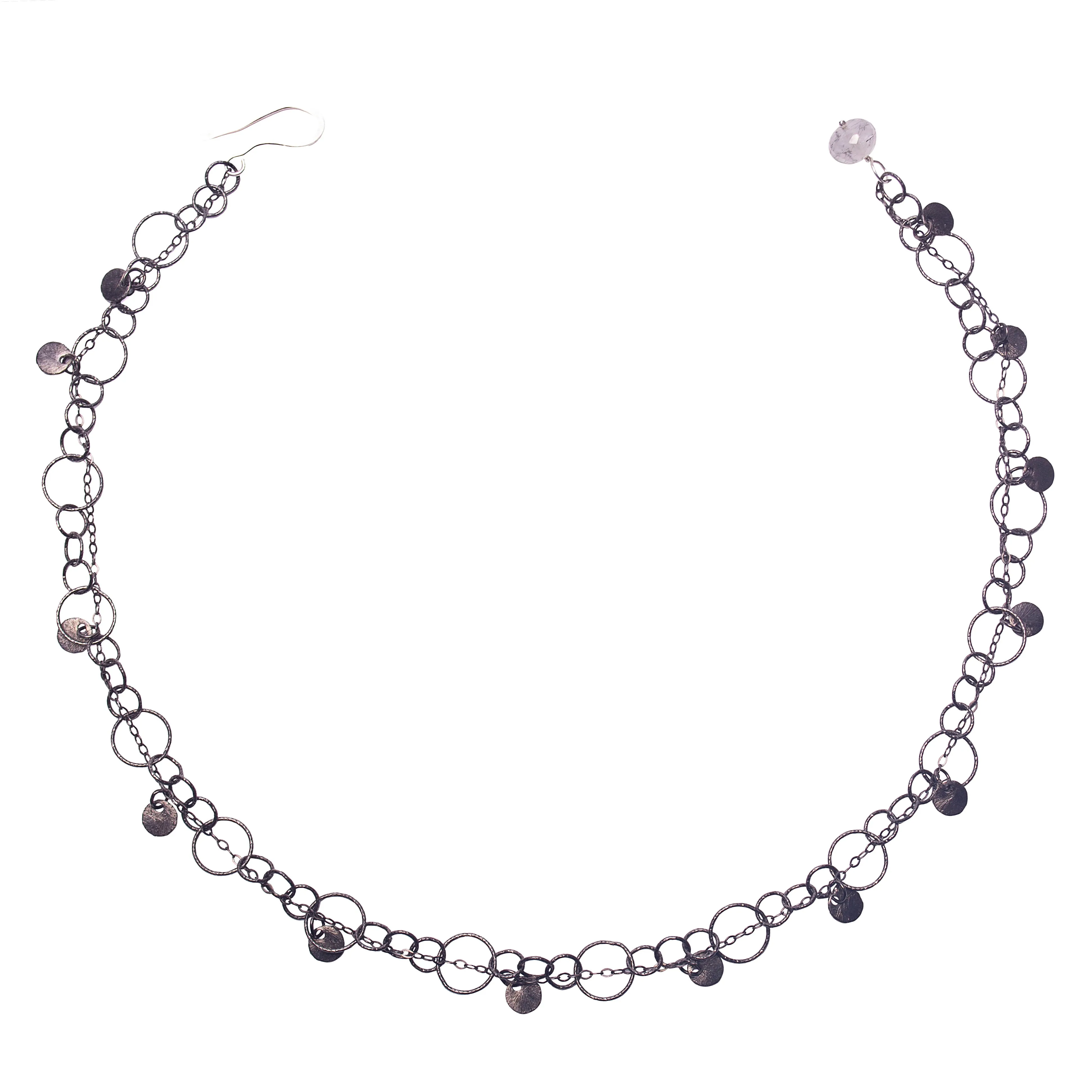 Woven Oxidized Silver Bracelet/Necklace
