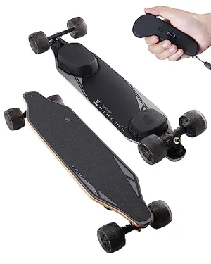 WOWGO Electric Skateboards Longboard with Top Speed 29MPH Dual 550W Motors for Adults Beginners Max Load 330LB, 105mm Honeycomb Wheels E Skate Board with 14.3Mile Long Range for Commute -2S MAX