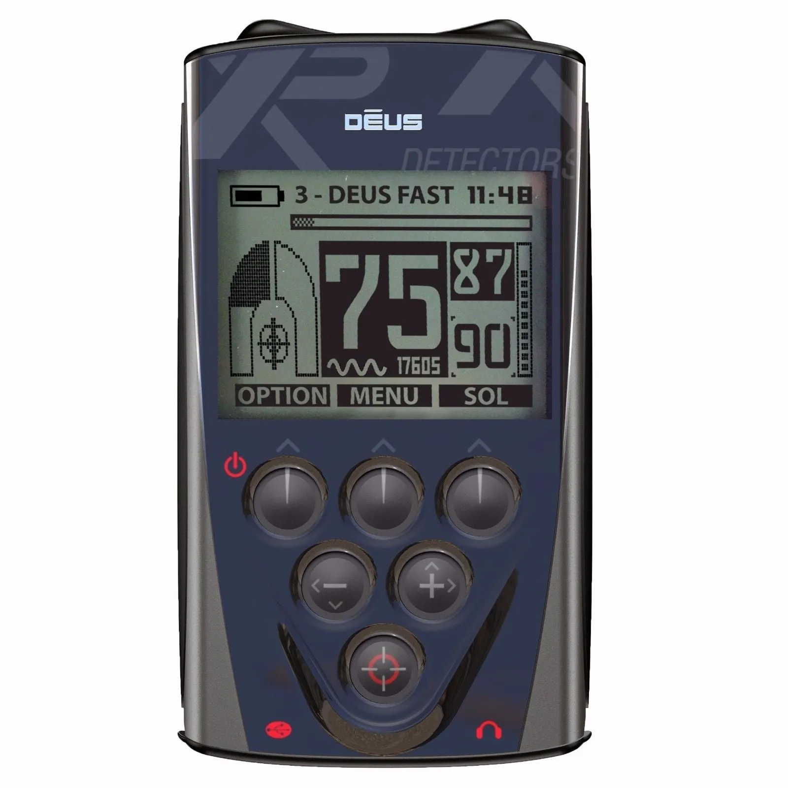 XP Deus Metal Detector w/ MI-6 Pinpointer, Remote and 2 X35 Coils