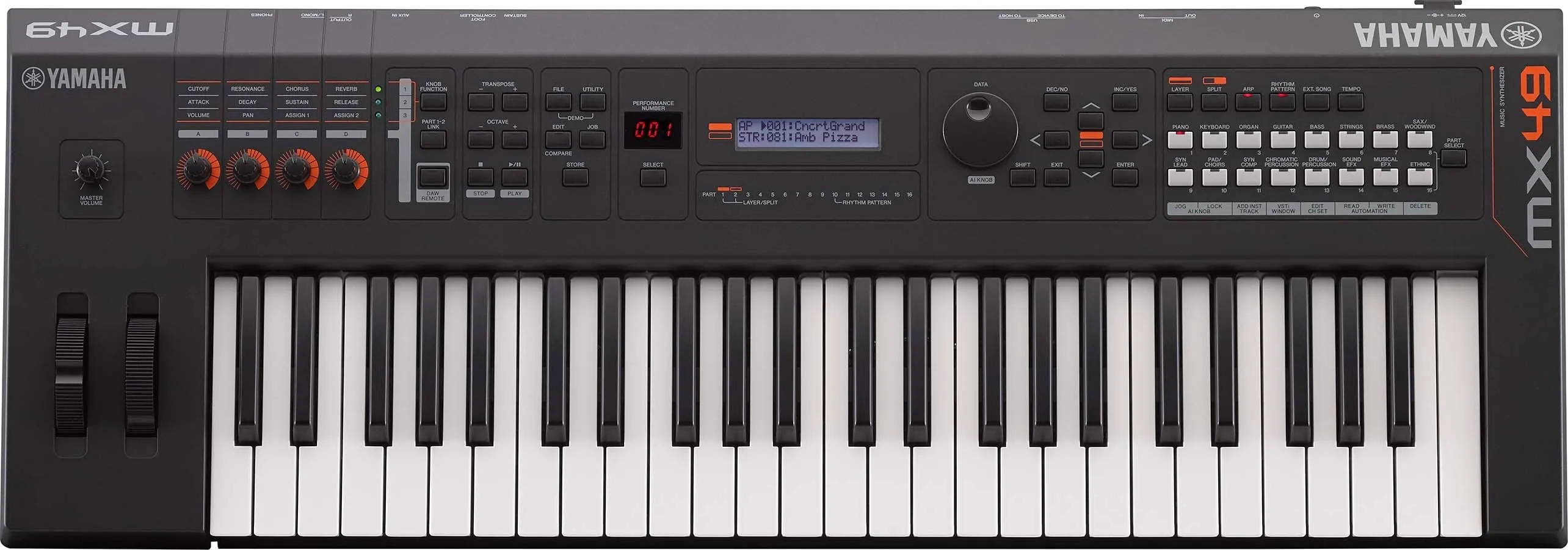Yamaha MX49 MKII Synthesizer Keyboard 49 Keys - Black