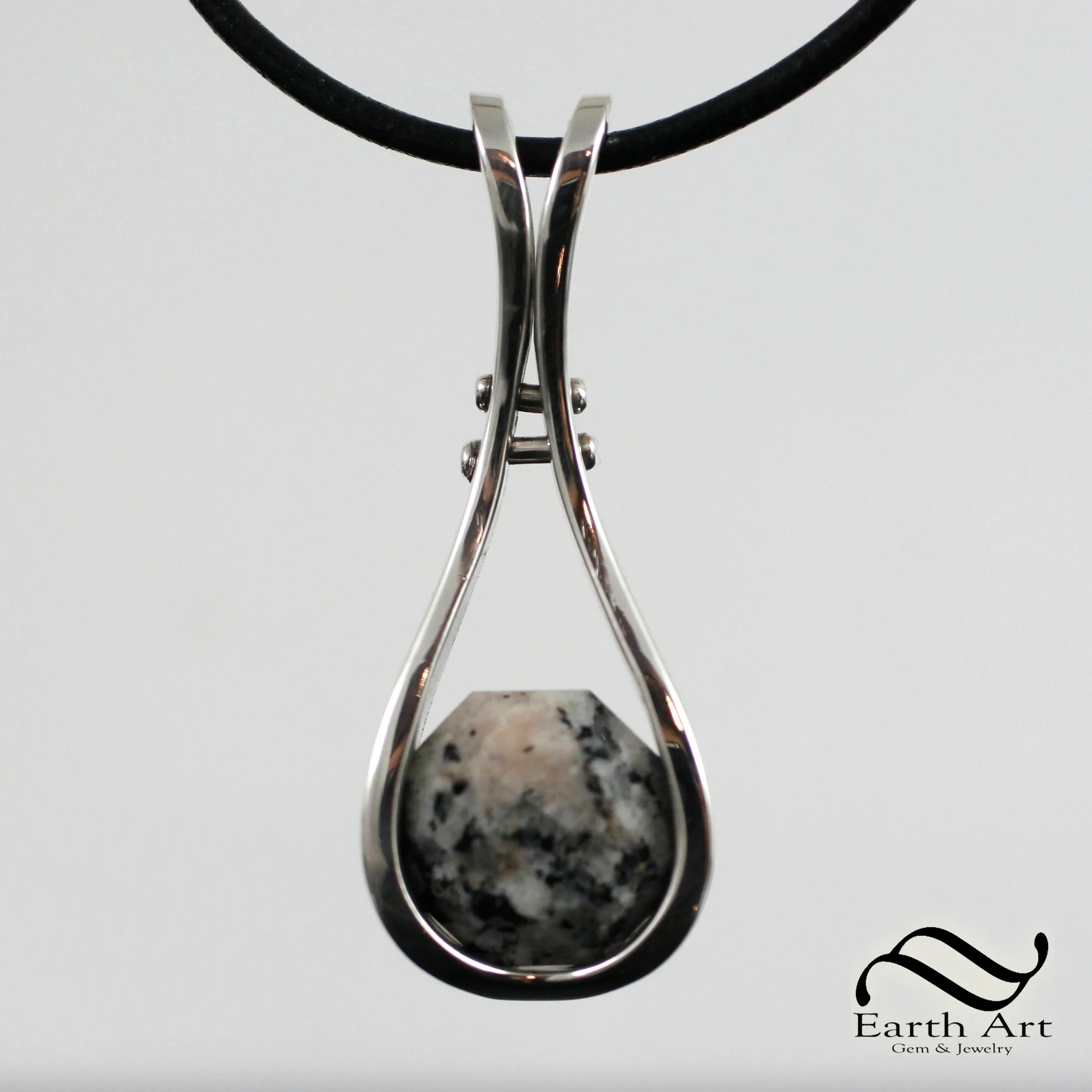 Your Stone - Faceted - Set in a Modern Style Pendant - Sterling Silver