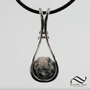 Your Stone - Faceted - Set in a Modern Style Pendant - Sterling Silver