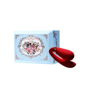 ZALO Fanfan App-controlled Rechargeable Couples Massager Bright Red
