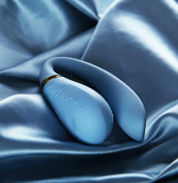 ZALO Fanfan App-controlled Rechargeable Couples Massager Royal Blue