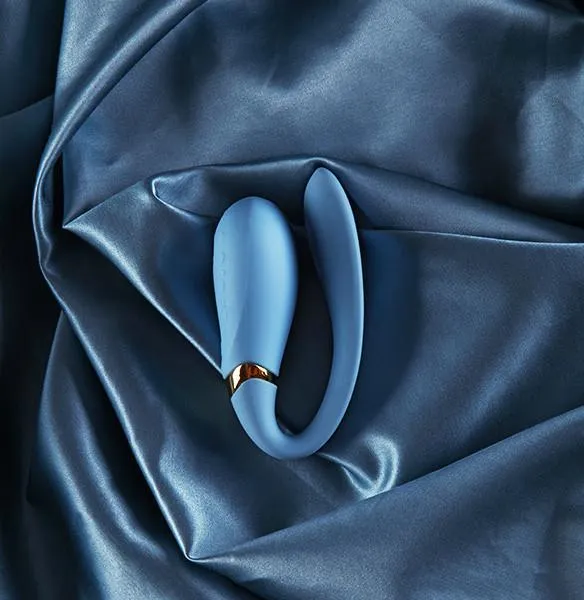 ZALO Fanfan App-controlled Rechargeable Couples Massager Royal Blue