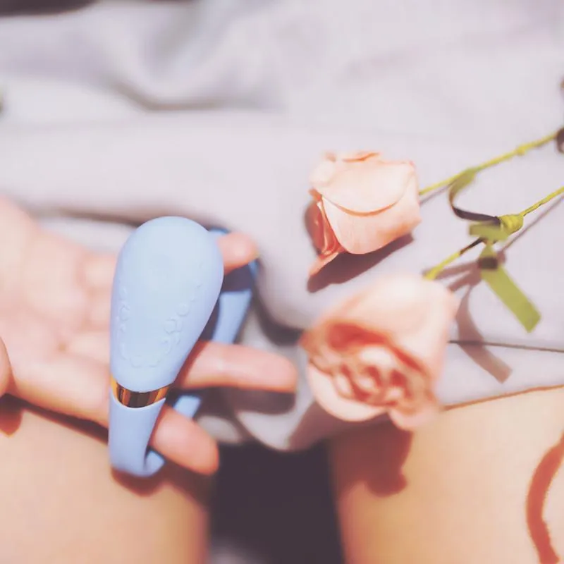 ZALO Fanfan App-controlled Rechargeable Couples Massager Royal Blue