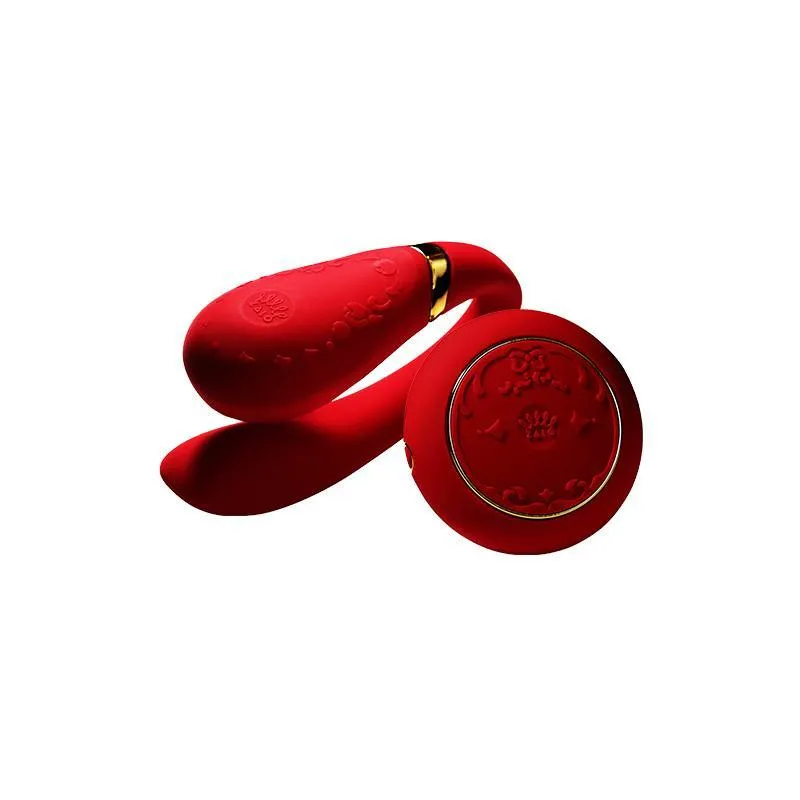 ZALO Fanfan Set Remote-Controlled Rechargeable Couples Massager Bright Red