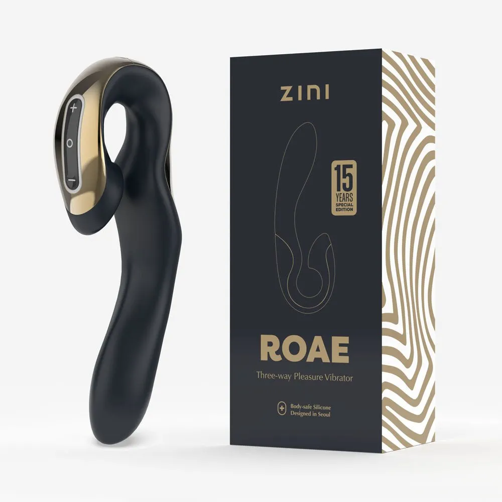 Zini Roae Special Edition Vibrator - Black/Gold
