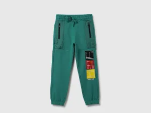 Zipper & Printed Regular Fit Joggers
